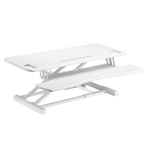 Adjustable sit-stand desktop converter — White
