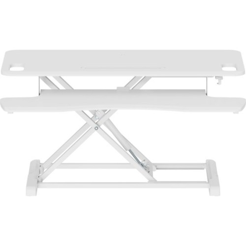 Adjustable sit-stand desktop converter — White