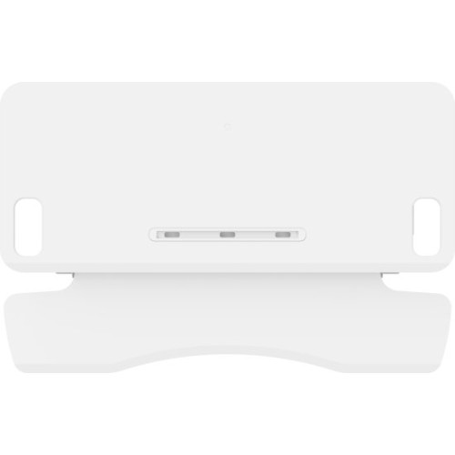 Adjustable sit-stand desktop converter — White
