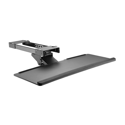 Pull-out keyboard tray with gel wrist rest