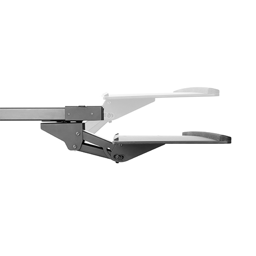 Pull-out keyboard tray with gel wrist rest