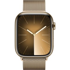 שעון חכם Apple Watch Series-9 GPS + Cellular 45 mm Gold Stainless Steel Case עם רצועה Gold Milanese Loop