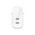 Сетевое зарядное устройство Belkin BoostCharge Pro PPS USB-Cx2 60W (белый)