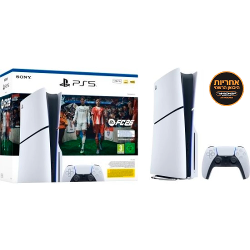 קונסולת משחק Sony PlayStation 5 Slim 1TB Blu-ray Edition + קוד דיגיטלי להורדת המשחק FC26