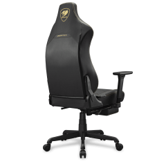 כיסא גיימינג COUGAR Armor Evo S Gold עם הדום רגליים וכרית מגנטית – שחור-זהב