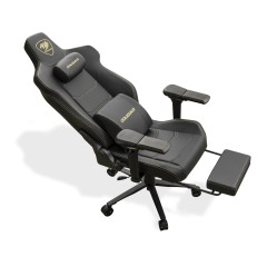 כיסא גיימינג COUGAR Armor Evo M Gold עם משענות יד 5D והדום רגליים – שחור-זהב