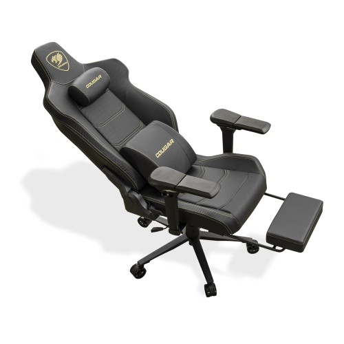כיסא גיימינג COUGAR Armor Evo M Gold עם משענות יד 5D והדום רגליים – שחור-זהב