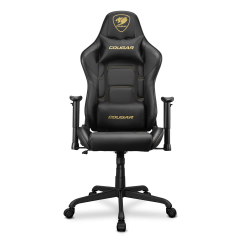 כיסא גיימינג COUGAR Armor Elite עם הטיה עד 160° ומשענות יד 2D – שחור-זהב
