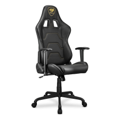 כיסא גיימינג COUGAR Armor Elite עם הטיה עד 160° ומשענות יד 2D – שחור-זהב