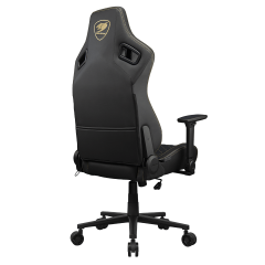 כיסא גיימינג COUGAR Defensor Gold עם ריפוד Hyper-Dura Leatherette – שחור-זהב