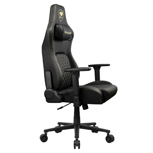 כיסא גיימינג COUGAR Defensor Gold עם ריפוד Hyper-Dura Leatherette – שחור-זהב