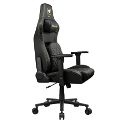 כיסא גיימינג COUGAR Defensor Gold עם ריפוד Hyper-Dura Leatherette – שחור-זהב