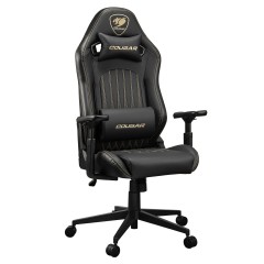 כיסא גיימינג COUGAR Explore Royal Edition עם ריפוד עור PVC – שחור-זהב
