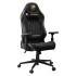 כיסא גיימינג COUGAR Explore Royal F Edition עם ריפוד משולב מעור PVC נושם ובד קטיפתי – שחור-זהב