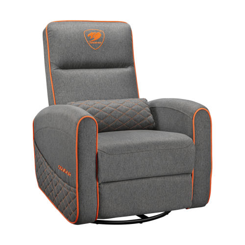 COUGAR Fidom Gaming Sofa with Swivel Base — Gray Orange