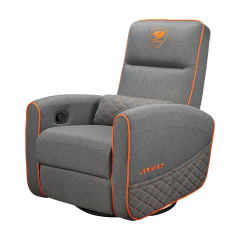 COUGAR Fidom Gaming Sofa with Swivel Base — Gray Orange