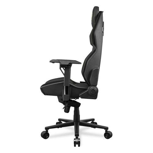 COUGAR Hotrod Royal Black Gold Gaming Chair with Microsuede Finish and 4D Armrests — Black Gold