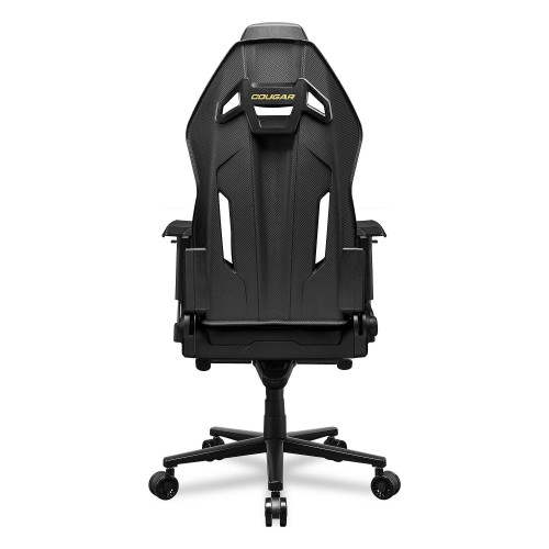 COUGAR Hotrod Royal Black Gold Gaming Chair with Microsuede Finish and 4D Armrests — Black Gold