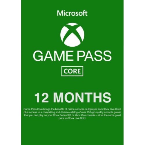 חברות Microsoft Xbox Game Pass Core (קוד דיגיטלי) – מנוי ל-12 חודשים