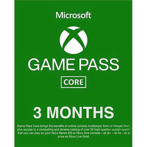 Xbox Game Pass Core цифровой код на 3 месяца