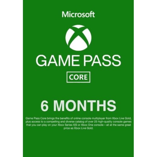 Xbox Game Pass Core цифровой код на 6 месяцев