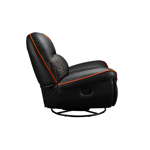 כורסת גיימינג ריקליינר COUGAR Overlord Trimotion עם בסיס מסתובב – שחור-כתום