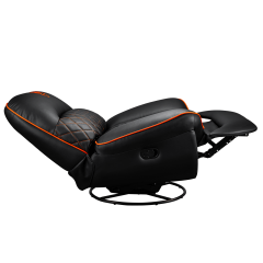 כורסת גיימינג ריקליינר COUGAR Overlord Trimotion עם בסיס מסתובב – שחור-כתום