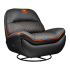 כורסת גיימינג ריקליינר COUGAR Overlord Trimotion עם בסיס מסתובב – שחור-כתום
