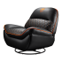 כורסת גיימינג ריקליינר COUGAR Overlord Trimotion עם בסיס מסתובב – שחור-כתום