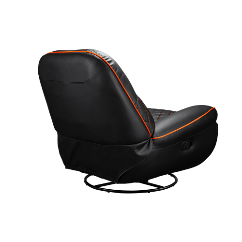 כורסת גיימינג ריקליינר COUGAR Overlord Trimotion עם בסיס מסתובב – שחור-כתום