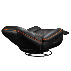 כורסת גיימינג ריקליינר COUGAR Overlord Trimotion עם בסיס מסתובב – שחור-כתום