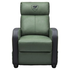 Игровой диван COUGAR RANGER ELITE со складной подставкой для ног и регулируемой спинкой — армейско-зелёное