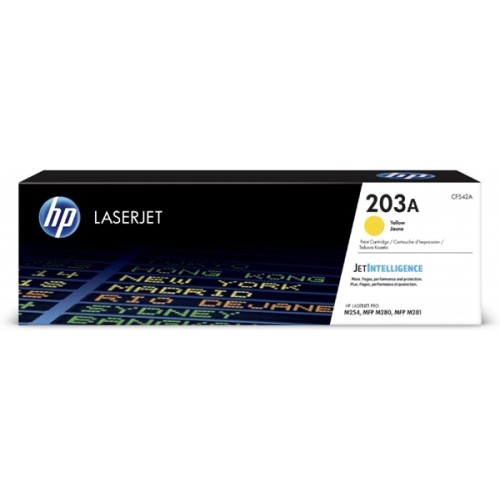 Original HP 203A Yellow Toner Cartridge for HP Color LaserJet Pro Printers