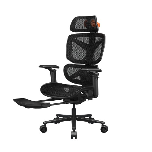 COUGAR Terminator Air ORB Ergonomic Gaming Chair with Second Spine II System and Footrest — Black