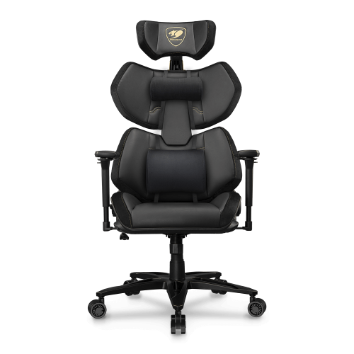 COUGAR Terminator Elite Ergonomic Gaming Chair with 4D Armrests and Aluminum Base — Metallic Gold