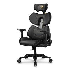 COUGAR Terminator Elite Ergonomic Gaming Chair with 4D Armrests and Aluminum Base — Metallic Gold