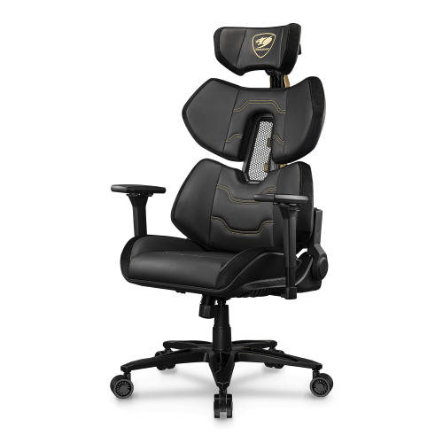 COUGAR Terminator Elite Ergonomic Gaming Chair with 4D Armrests and Aluminum Base — Metallic Gold