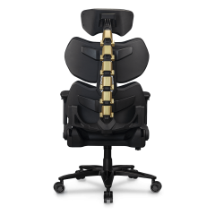 COUGAR Terminator Elite Ergonomic Gaming Chair with 4D Armrests and Aluminum Base — Metallic Gold