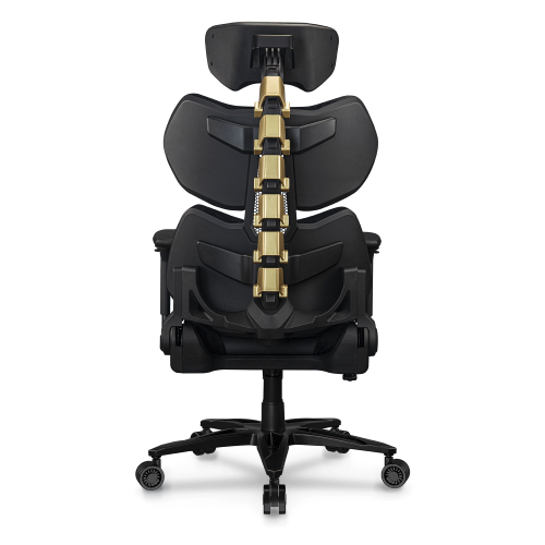 COUGAR Terminator Elite Ergonomic Gaming Chair with 4D Armrests and Aluminum Base — Metallic Gold
