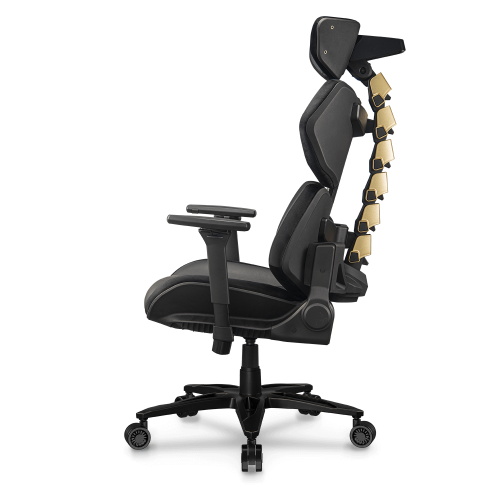 COUGAR Terminator Elite Ergonomic Gaming Chair with 4D Armrests and Aluminum Base — Metallic Gold