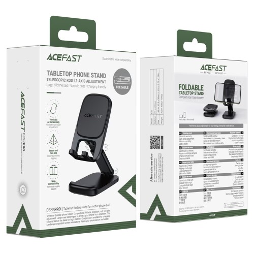 ACEFAST E45 Foldable Desktop Phone Stand with Adjustable Viewing Angles — Black