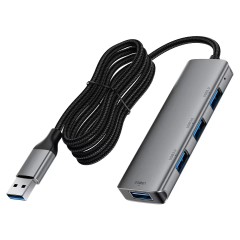 USB-концентратор ACEFAST J17 USB 3.0 на 4 порта 5Gbps — Metal Grey