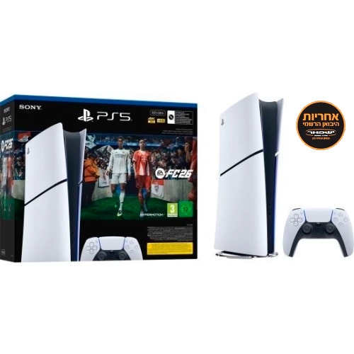 קונסולת משחק Sony PlayStation 5 Slim 825GB Digital Edition + קוד דיגיטלי להורדת המשחק FC26