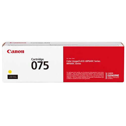 Оригинальный жёлтый тонер Canon 075 Yellow для принтеров Canon i-SENSYS