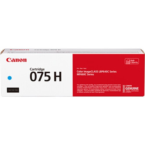 Оригинальный голубой тонер Canon 075H Cyan повышенной ёмкости для принтеров Canon i-SENSYS