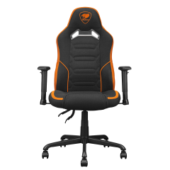 COUGAR Fusion SF Gaming Chair with 3D Lumbar Support and 2D Armrests — Black Orange
