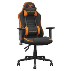COUGAR Fusion SF Gaming Chair with 3D Lumbar Support and 2D Armrests — Black Orange