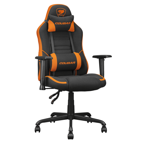 COUGAR Fusion SF Gaming Chair with 3D Lumbar Support and 2D Armrests — Black Orange