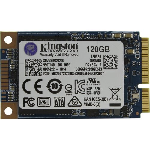Внутренний SSD-накопитель Kingston UV500 120GB mSATA SATA III