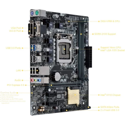 ASUS Motherboard LGA1151 H110M-K used
